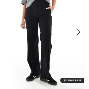 ASOS DESIGN tailored slim straight pants in black - SIZE 6